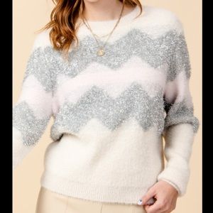 NWT HYFVE sparkly crewneck top